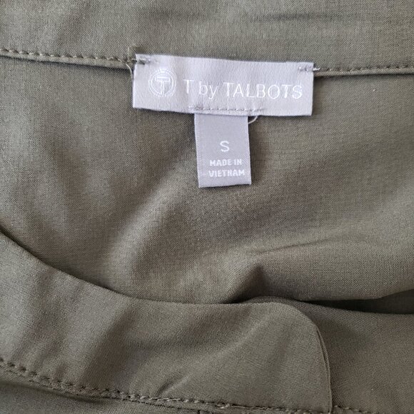 T by Talbots Lightweight Small Dress Popover Olive Green SunWell UPF +50 - Picture 11 of 14